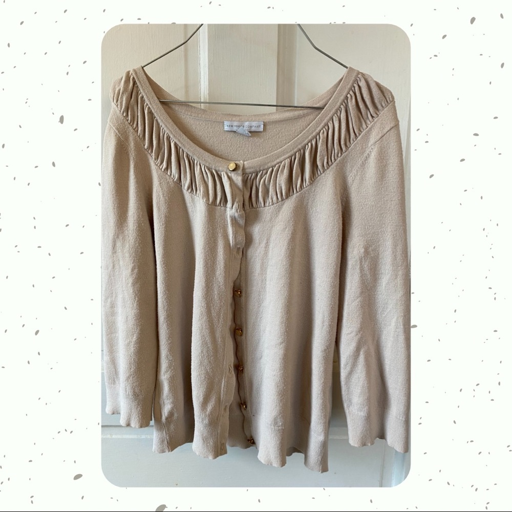 Beige Cardigan - New York and Co - Size Medium